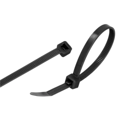 Image de GARDENIX Lot de 100 serre câbles réutilisables réglables 4,8 mm x 200 Noir
