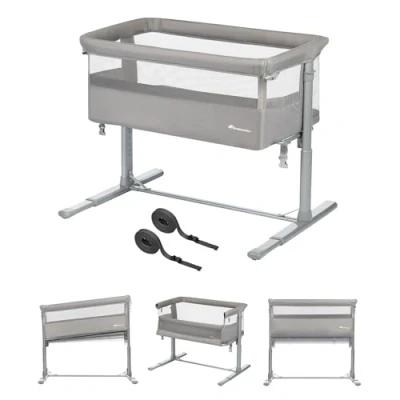 Image de BEBE CONFORT Bebeconfort Zina lit Cododo, Berceau Bébé, Bébé 2 en 1, dès la Naissance et jusqu&#039;à 9kg, Mineral Gray