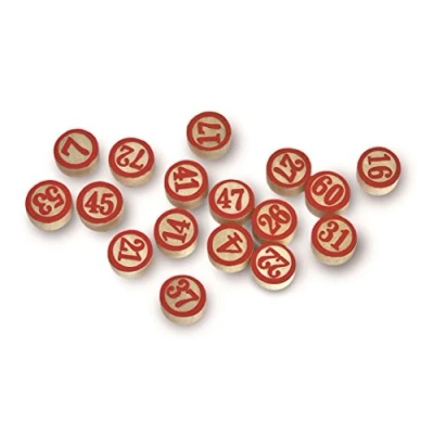 Image de Cayro Jetons De Bingo en Bois Simple Face Numéros Chance Jeux Classiques