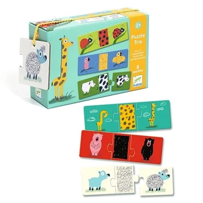 Image de Djeco puzzle animaux tout nus 8x3 pièces