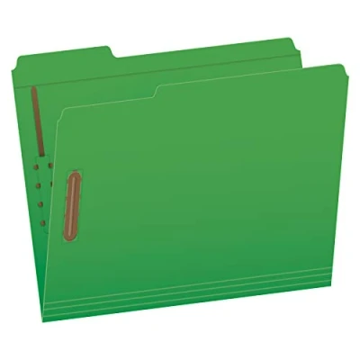 Image de Pendaflex Lot de 50 dossiers fermeture, 2 attaches, format lettre, vert, onglets coupés 1/3 dans les positions gauche, droite, centrale, par boîte (22140GW)