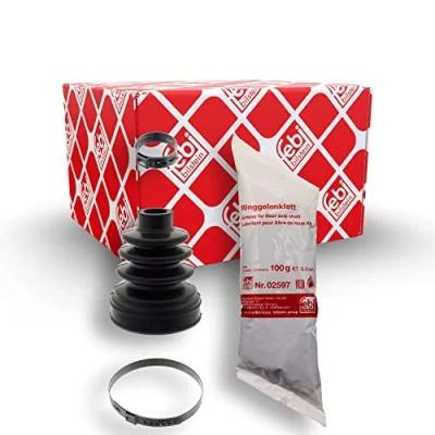 Image de FEBI BILSTEIN 100206 Soufflet de Cardan du côté boîte vitesses, Essieu avant Caoutchouc OPEL: Corsa D 3/5 portes, Adam, TOYOTA: Yaris II portes