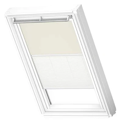 Image de VELUX Original Store Duo Occultant et Tamisant, Cadre Blanc, MK06, Beige Clair
