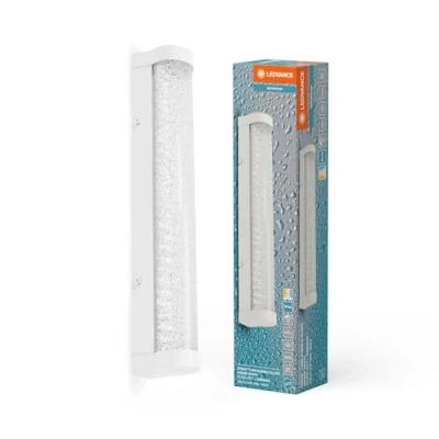 Image de LEDVANCE ORBIS Tube Spiegel /Wandleuchte mit LED, weiß, Glas Blaseneffekt, 9W, 900lm, dimmbar, 3000/4000K über Wandschalter einstellbar, 40cm Durchmesser, IP44 Schutz vor Fremdkörpern/Spritzwasser