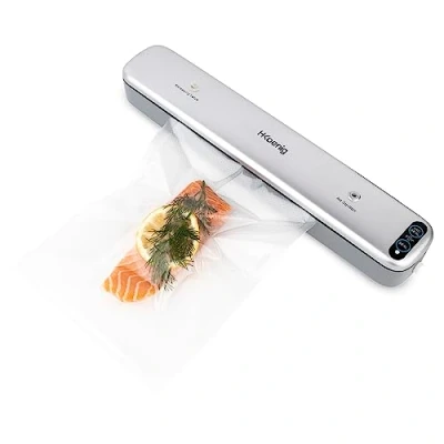 Image de H.Koenig Appareil de Mise sous vide Alimentaire SSV32, Conservation Alimentents Secs &amp; Humides, Compact, Inclus 10 Sacs Lavables Réutilisables