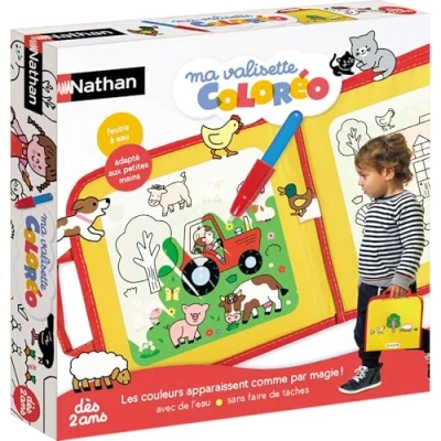 Image de Nathan Ma valisette Coloréo coloriage magique à l&#039;eau développe la créativité des tout petits dès 2 ans