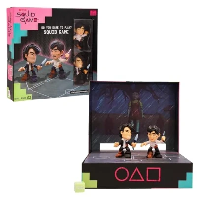Image de IMC Toys Jeu de défi Final Squid Game, la série Netflix, des défis à Jouer et Exposer, Comprend Mini Ensembles Figurines, Jeux pour Adultes âgés +17 Ans