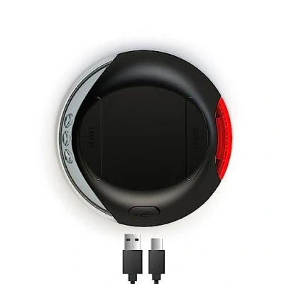 Image de FLEXI, système d&#039;éclairage LED pour laisses, 1 lumière Avant Blanche, arrière Rouge, de Scratch, Noir, New Classic, Design et Comfort à partir la Taille S, USB