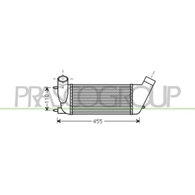 Image de PRASCO CI942N002 Intercooler PEUGEOT: Expert II Van, 807, Tepee, CITROËN: Jumpy C8, MPV, FIAT: Scudo