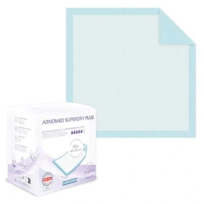Image de 120x ARNOMED alese jetable 60x60cm, d&#039;incontinence absorbantes à Usage Unique, Matelas Langer pour bébés, alèses en cellulose, 5 Couches Le lit Cas