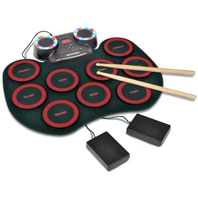 Image de Bontempi FlexBuddy Batterie Flexible électronique à 9 Pads avec Rythme et Plaisir assurés, 43,2 x 17,1 6,5 cm