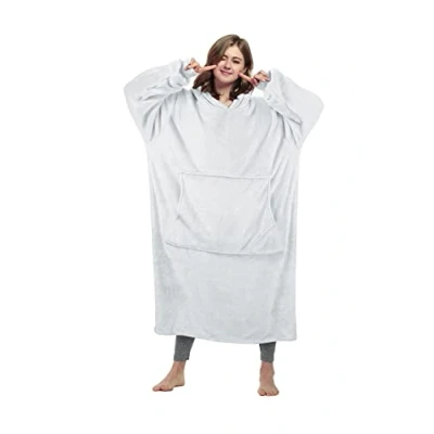 Image de Catalonia Classy Couverture à Capuche en Polaire Extra Longue pour Femmes, Adultes, Filles, Adolescents, Hommes, surdimensionnée Douce et Confortable avec Poche Avant