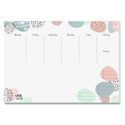 Image de SIGEL Js201 Sous Main Papier, Agenda Semainier, A3, Multicolore, 30 Feuilles Jolie