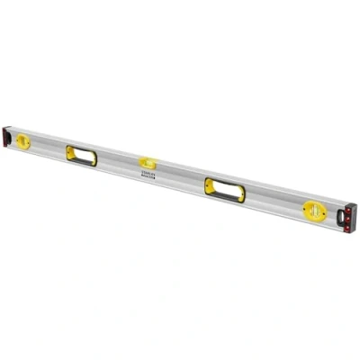 Image de STANLEY FATMAX Règle à Niveau Magnétique 120 cm Structure en Aluminium Renforcé 3 Fioles Haute Visibilité 2 Semelles Usinées Poignées Bi Matière 1 43 549