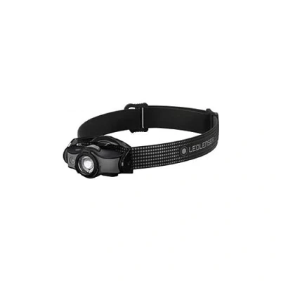 Image de Lampe frontale LED MH5 d&#039;extérieur, noir/gris, rechargeable batterie, 400 lumens, autonomie maximale de 35h, lumière rouge, peut fonctionner 1 pile AA, clip métallique, câble charge USB aimanté