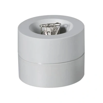 Image de MAUL distributeur de trombones MAULpro Ø7,3x6cm Organiseur bureau pour Rangement avec aimant le 15 inclus Boite trombone élégant Gris