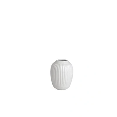 Image de Kähler Vase H10.5 cm Hammershøi Design Danois pour Fleurs Fait Main, Blanc