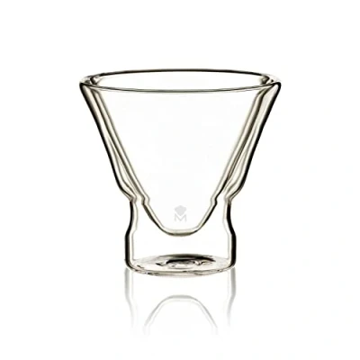 Image de MasterPro Mixology Lot de 2 verres à cocktail en borosilicate Transparent Compatible avec les changements brusques température Double verre Passe au lave vaisselle Sans toxiques 230 ml
