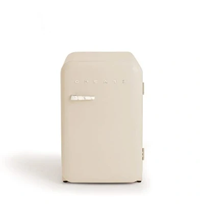 Image de CREATE / RETRO FRIDGE 83.5 MARBLE/Réfrigérateur Blanc cassé avec Poignée Marbre/Pratique et fonctionnel, Matériaux résistants