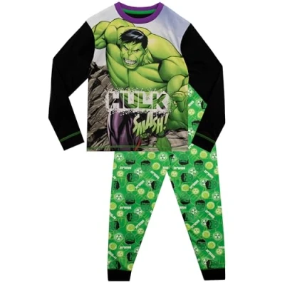Image de Marvel Ensemble De Pyjamas Garçon The Incredible Hulk Noir 7 8 Ans