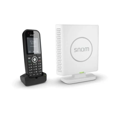 Image de Snom M430 Ensemble TéLéPhone Fixe sans Fil Base M400 Et Combiné M30 Jusqu&#039;à 20 Combinés 10 Appels Simultanés Sécurité TLS/SRTP IDÉal Bureau/Domicile