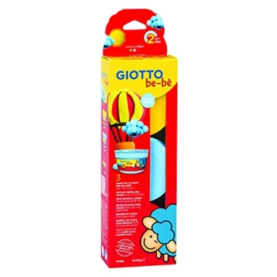 Image de GIOTTO be bè Boîte 3 x 100g pâte à jouer jaune bleu rouge