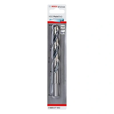 Image de Bosch Accessories 1x Forets hélicoïdaux HSS PointTeQ (pour métal, emmanchement réduit 12 x 101 151 mm, accessoires pour perceuse visseuse)