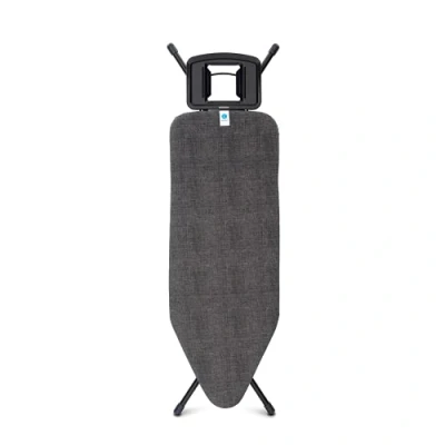 Image de Brabantia Table à Repasser Taille C pour Fer Vapeur Planche a XL Espace de Repassage Impressionnant Plateau Extra Stable Les Fers Jusqu&#039;à 15 cm Denim Black 124 x 45