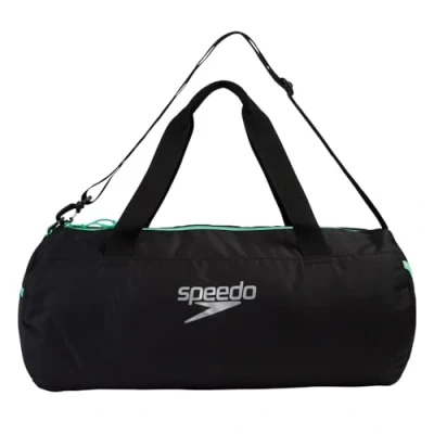 Image de Speedo Duffel Bag Sac de marin Mixte Adulte, Noir/Vert Glow, Taille Unique