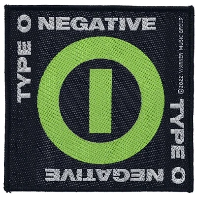 Image de Type O Negative Symbol Unisexe Patch Noir/Vert 100% Polyester