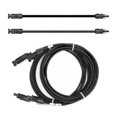 Image de Rallonge 4mm ² Câble Solaire Balkonkraftwerk de Connexion Noir avec Prise sur Les Deux Côtés pour Module PV Gak, Made in Germany (2 Mètres)