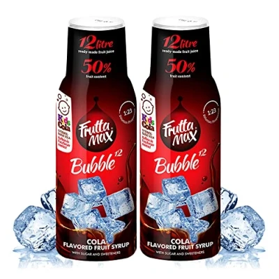 Image de FruttaMax Concentré de sirop fruits Moins sucre avec 50 % convient pour machine à soda 500ml (Cola)