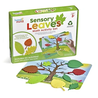 Image de Learning Resources Sensorik Blätter Mathe Aktivitätsset, Muster Spiel, Formen Puzzle, Form, Spielsteine, Sortier Spielzeug, Zähl Vorschul Aktivitäten, ab 3 Jahren