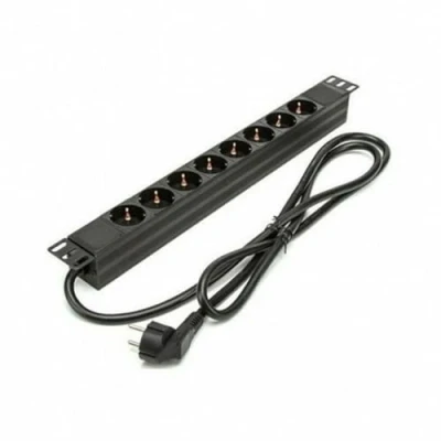Image de Multiprise PHASAK Regleta Rack 19&quot; 1U 8 Tomas 16A 3500W 250V Noir