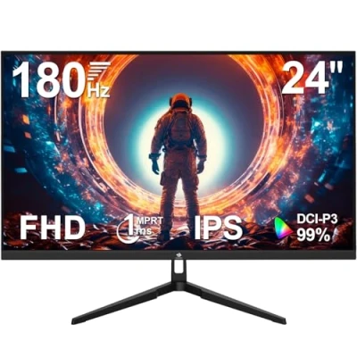Image de Z Edge Ecran PC Gaming 24&#039;&#039;, IPS Monitor 180 Hz/165 Hz/144 Hz, 1080P, 1ms, FreeSync, Moniteur Lunette Ultra Fine, 5000:1, HDMI 2.0&amp; DP 1.4, Inclinaison Réglable, VESA 100 * 100mm (Câble Inclus)