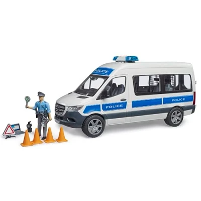 Image de bruder 02683 MB Sprinter Véhicule d&#039;intervention de la police avec module son et lumière, policier bworld 1:16, véhicule, voiture