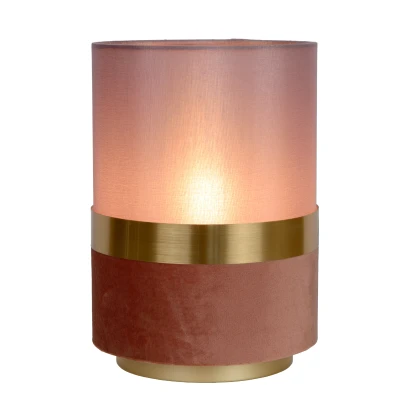 Image de Lucide 10508/01/66 Lampe de Table, Lin, 40 W, Rose