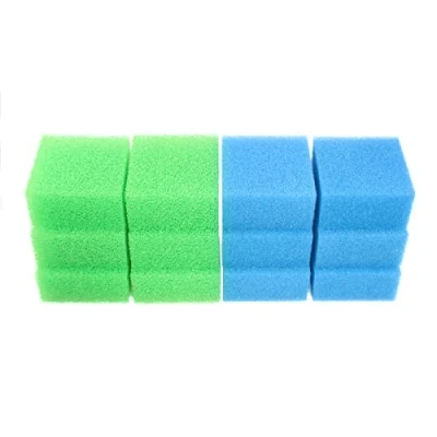 Image de INGVIEE Compatible 6 x Bleu Gros et Vert Nitrax Mousse Filtrante pour Juwel Compact/Bioflow 3.0 / M