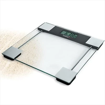 Image de Korona Svenja 74551 Pèse personne numérique Capacité de charge 180 kg, graduation 100 g Verre sécurité Design intemporel Piles incluses