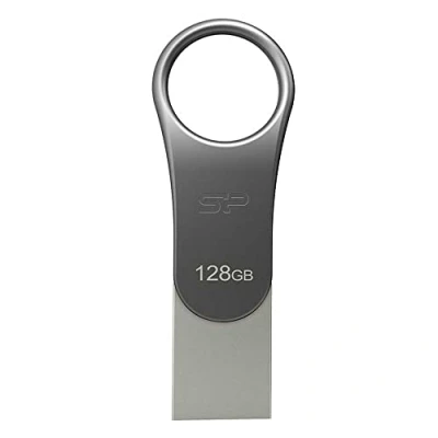 Image de Silicon Power Mobile C80 lecteur USB flash 128 Go Type A / C 3.2 Gen 1 (3.1 1) Titane Neuf