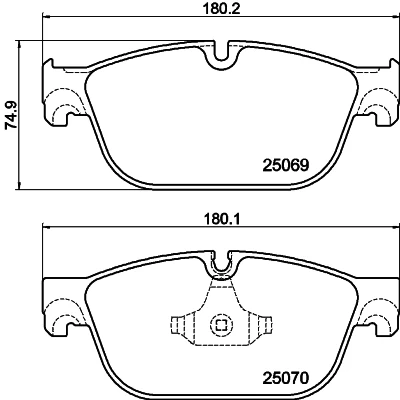 Image de HELLA 8DB 355 015 061 Jeu de plaquettes frein contact signal d&#039;usure inclus PEUGEOT: 308 I 3/5 portes, 508 Berline, SW, CITROËN: C5 3