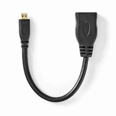 Image de Nedis CVGP34790BK02 câble HDMI 0,2 m Type D (Micro) A (Standard) Noir Neuf