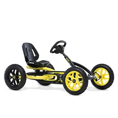 Image de BERG Tretauto mit Optimale Sicherheid Luftreifen und Freilauf Buddy Cross, Simple, 24.20.65.00, Jaune/Noir, Kinderspielzeug, für Kinder im Alter 3 8 Jahren