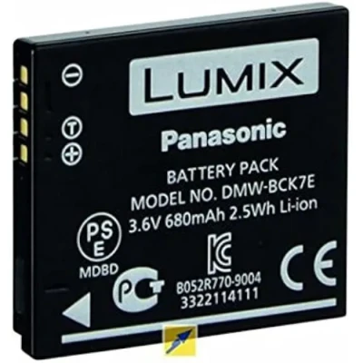Image de Panasonic Lumix DMW BCK7E Batterie rechargeable 3.6V, 680mAh, 2.5Wh pour FT30 Noir