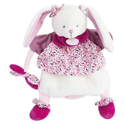 Image de Doudou et Compagnie Marionnette à Main Lapin Rose 28 cm Cerise DC3080