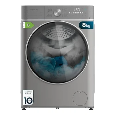 Image de Cecotec Lave linge Séchant 8 5 kg Chargement Frontal Bolero Wash&amp;Dry 8580 Inverter Steel B. 1400 tr/min, 16 Prog, Moteur Plus, SteamMax, OnSmart, Fuzzy Logic, SpaCare et Détecteur de Charge