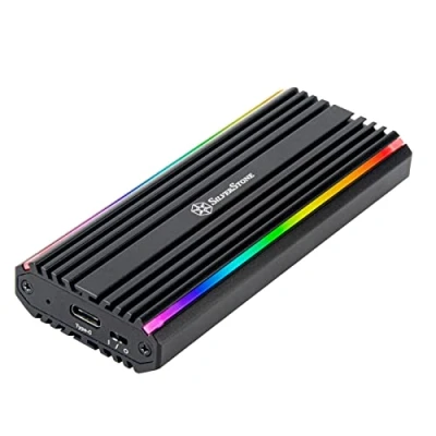 Image de Boîtier SSD M.2 SILVERSTONE SST MS13 USB C 3.2 Gén2 10 Gbit/s RVB LED