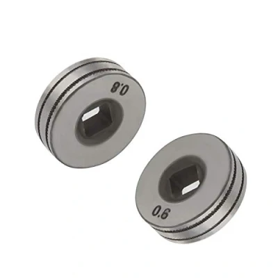 Image de Lot de 2 rouleaux 0,6/0,8 mm à alimentation fil Rainure moletée 25 diamètre Pour SSJ16 soudeurs MIG MAG