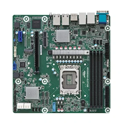 Image de ASRock Rack W680D4U 2L2T/G5 Motherboard micro ATX LGA1700 Sockel W680 Chipsatz USB 3,2 Gen 1 2 x 10 Gigabit LAN, LAN Onboard Grafik (W680D4U 2L2T/G5)