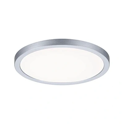 Image de Paulmann 93057 Panneau LED Spots encastrés Areo VariFit IP44 3 Niveaux 175 mm Rond INCL. 1x13 Watts gradable Chrome Mat Plastique 4000 K, Matière, 13 W